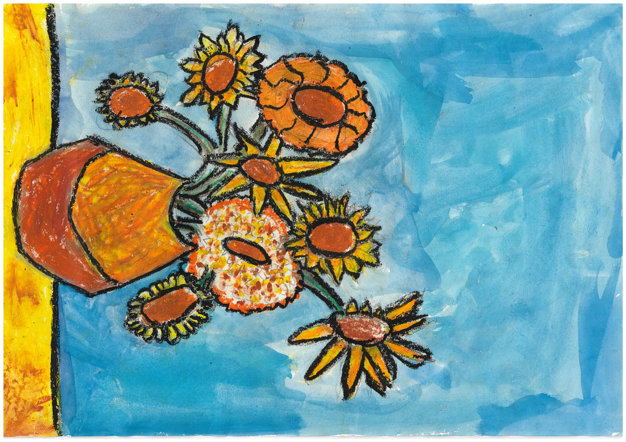 student artwork - Still life flowers