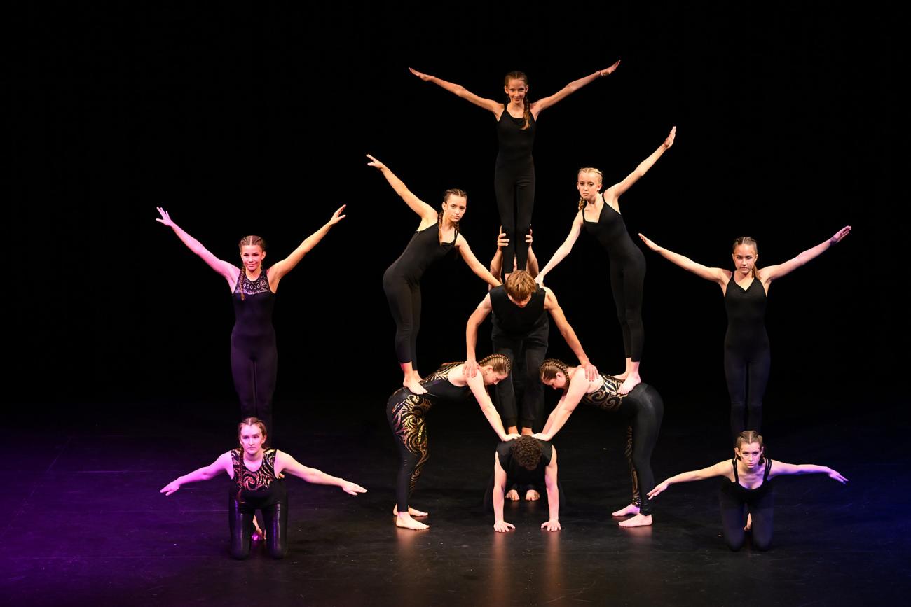 group of students in adagio balance