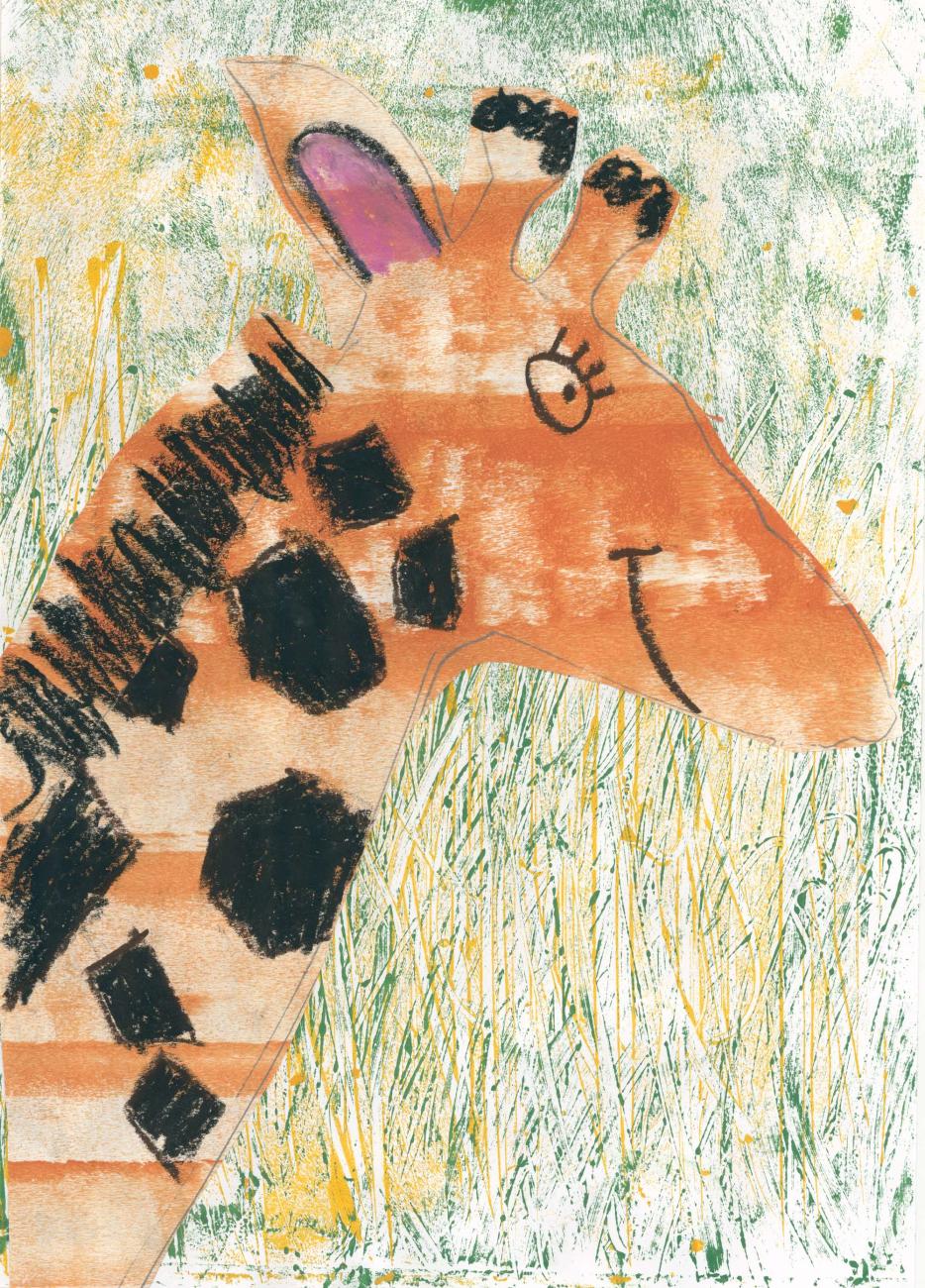 Artwork from Operation Art 2021 – Giraffe by Ella Watch, Carenne School